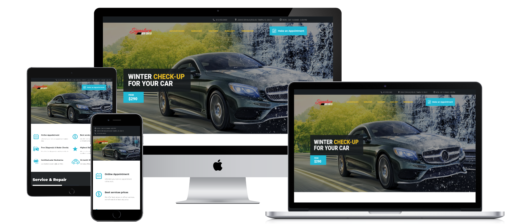 Signatureautocenter.com mockup